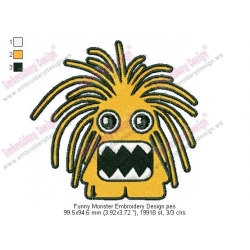 Funny Monster Embroidery Design